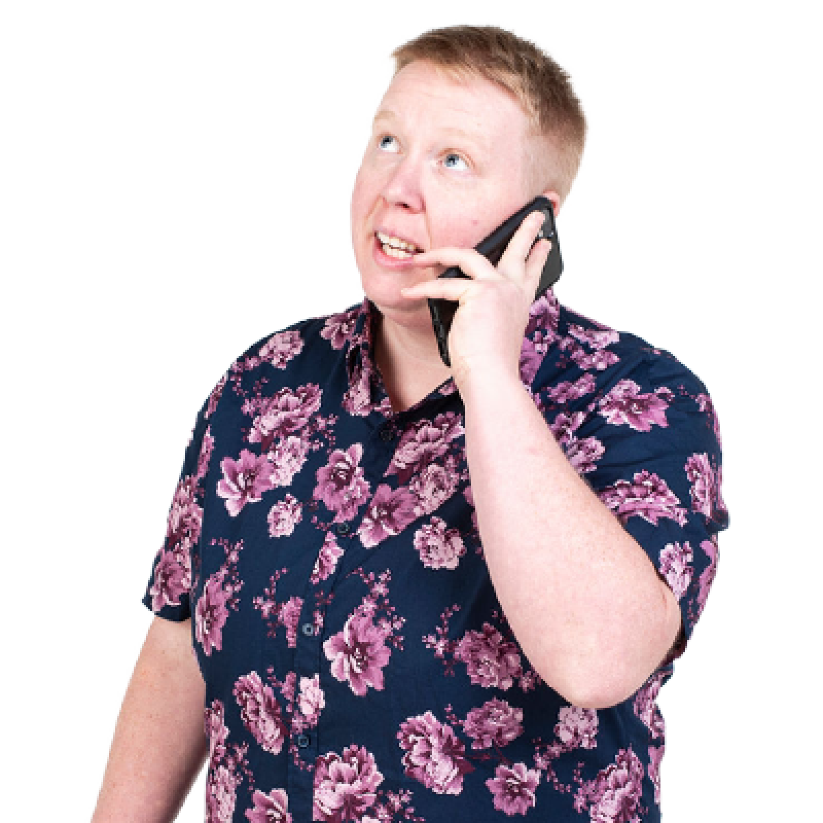 Person talking on the phone