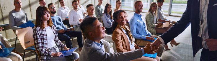 People in a corporate meeting
