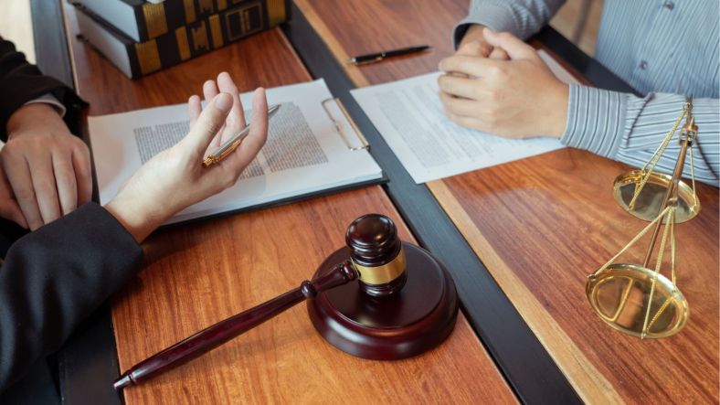 gavel and desk to represent legal consideration and discussion